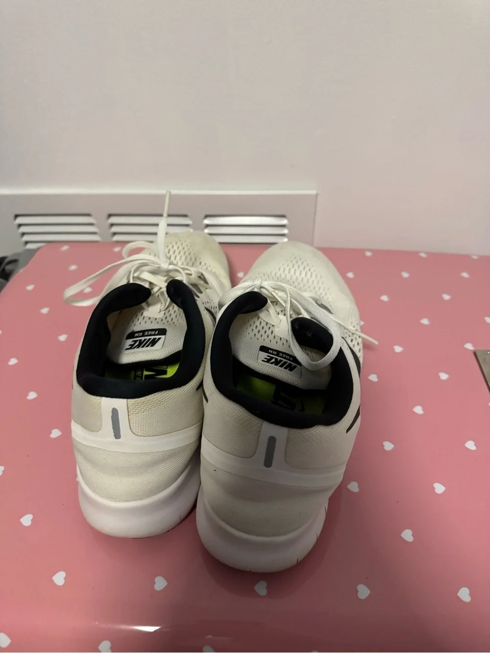 Nike White and Black Athletic Running Shoes